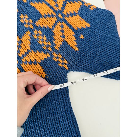 Vintage bravo nordic fair isle knit sweater - size medium - Picture 6 of 7